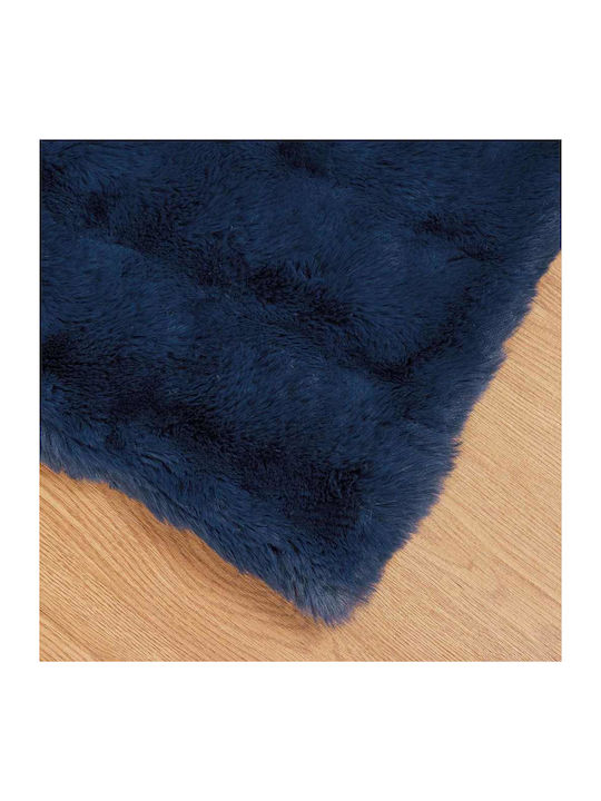 vidaXL Pelzige Couchdecke 130x150cm Hellblau