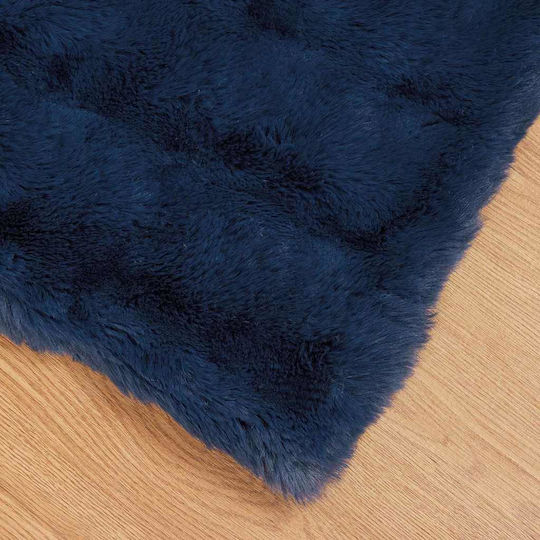 vidaXL Furry Double Blanket 240x270cm Ocean Blue