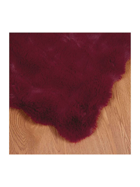 vidaXL Pelzige Decke Einzeln 150x220cm Veilchenrot, Rot