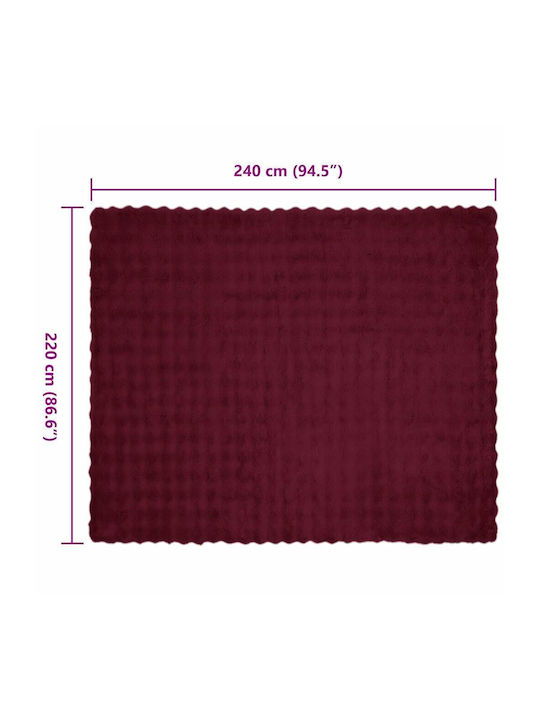 vidaXL Pelzige Decke Übergröße 220x240cm Verdegrün Rot