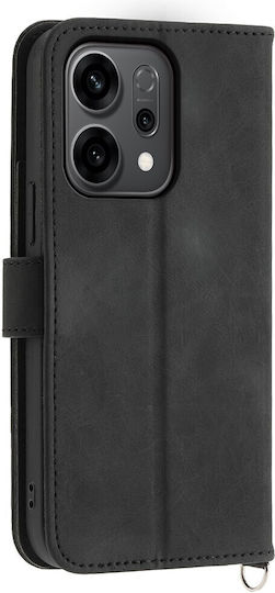 Flowers Embossed Портмоне Черен (Oppo Reno14F)
