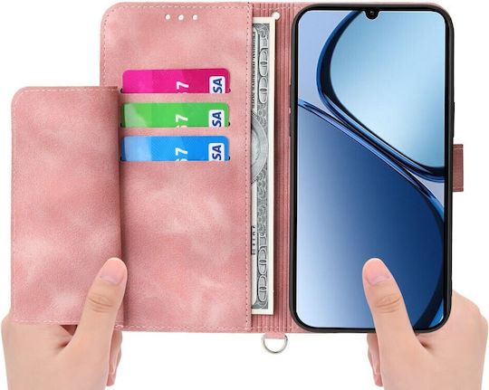 Flowers Embossed Портмоне Розов (Oppo Reno14F)