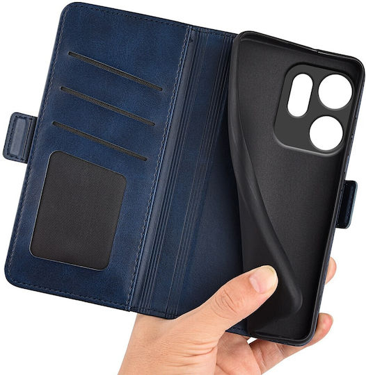 Double Buckle Brieftasche Blau (Oppo Reno14F)