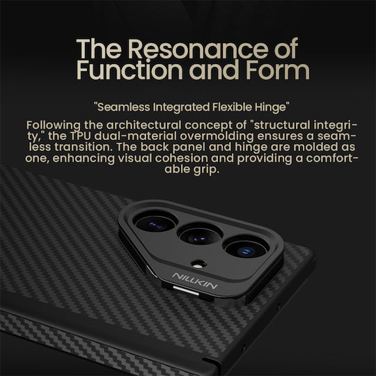 Nillkin Back Cover Σιλικόνης / Aramid Fiber Μαύρο (Galaxy Z Fold7)