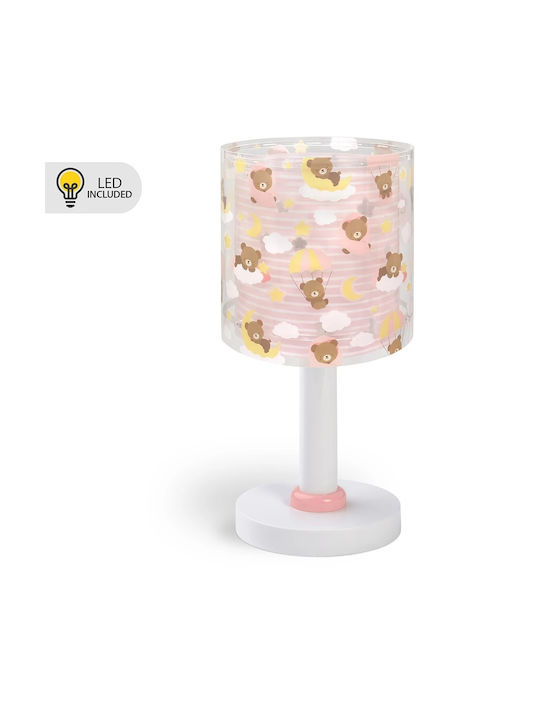Ango LED Kinder Dekorative Lampe Baby Teddy Rosa 30x15cm