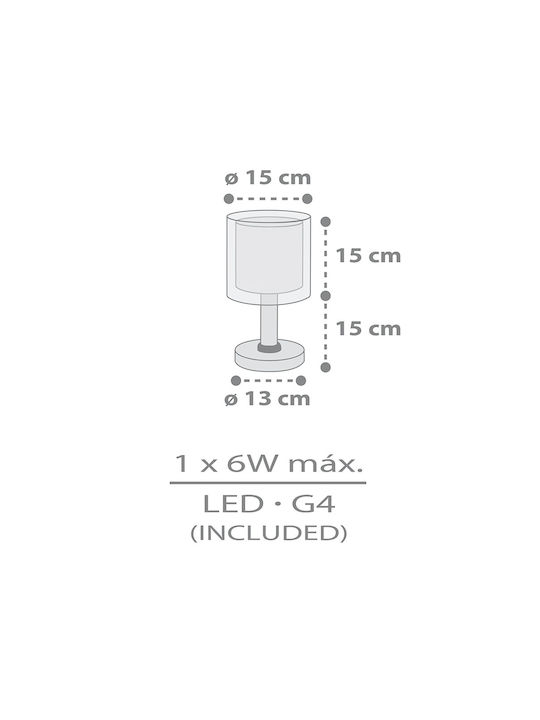 Ango Led Παιδικό Διακοσμητικό Φωτιστικό Γκρι 30x15cm