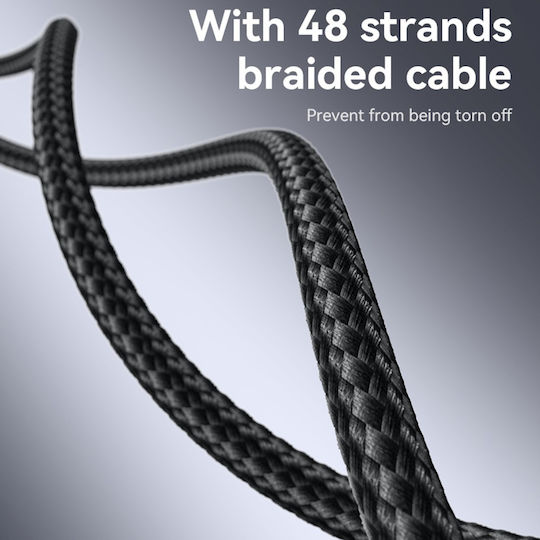 Yesido Braided USB 2.0 Cable USB-C male - USB-C 240W Black 2m