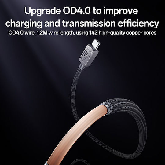 Yesido USB 2.0 Cable USB-C male - USB-A 18W Μαύρο 1.2m