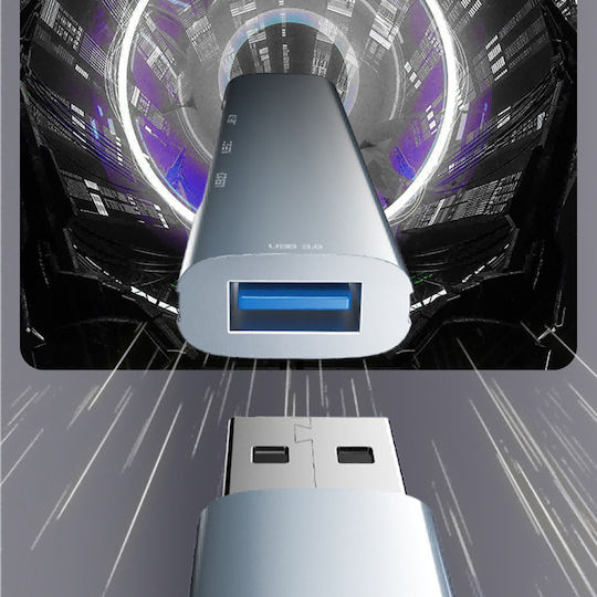 Yesido Hub 4 Θυρών USB 3.0 με σύνδεση USB-A Γκρι