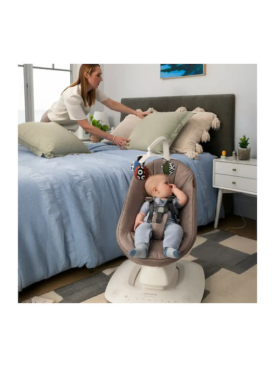 UPPAbaby Ηλεκτρικό Relax Μωρού Κούνια Mamaroo Smart Stella Grey Mélange για Παιδί έως 11.3kg