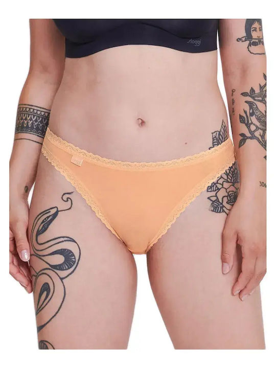 24/7 Weekend H Tanga Βαμβακερά Women's Slip 3Pack with Lace Somone/veraman/ombre