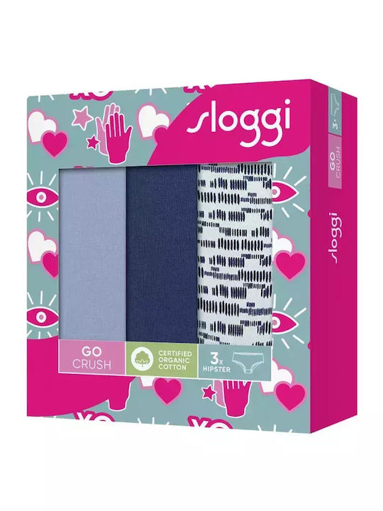 Βαμβακερά Women's String 3Pack with Lace Sky blue