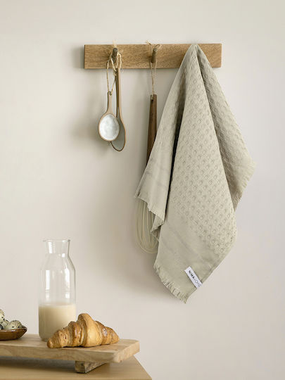 Nima Honeycomb Towel from 100% Cotton in Brown Color 40x60cm