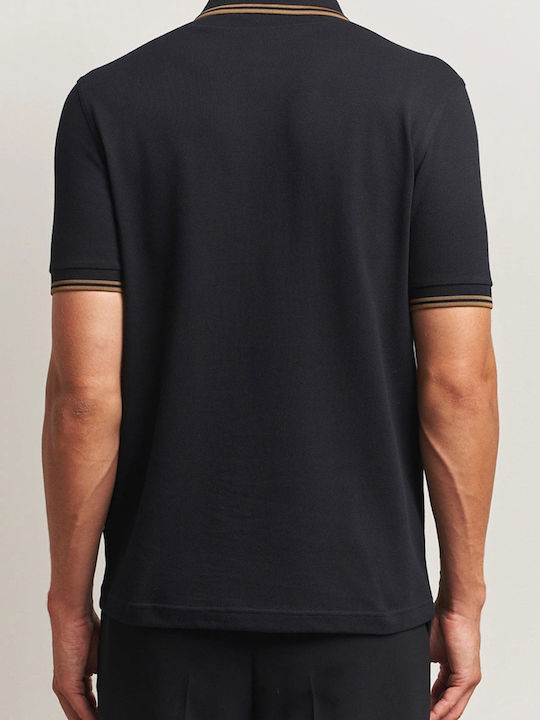 Polo Herrenbluse Kurzarm Schwarze
