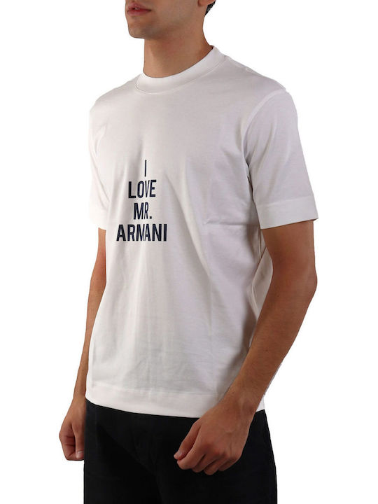 I Love Mr Armani Тениска Бял