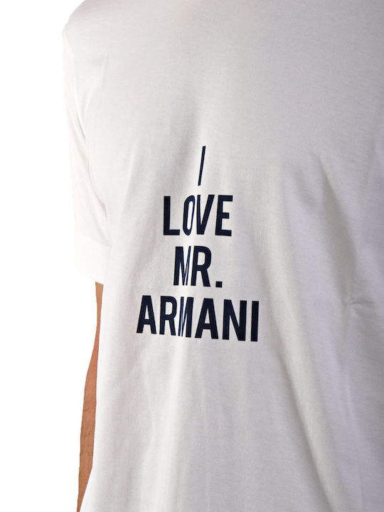 I Love Mr Armani Тениска Бял