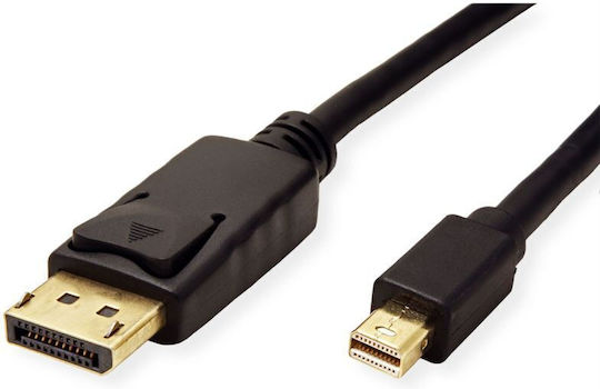 Roline Cable DisplayPort male - mini DisplayPort male 2m Μαύρο (11.04.5815-10)