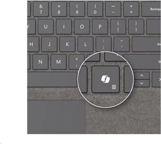 Microsoft Surface Pro Copilot Button + Slim Pen Tastatur mit Touchpad Englisch US Platinum