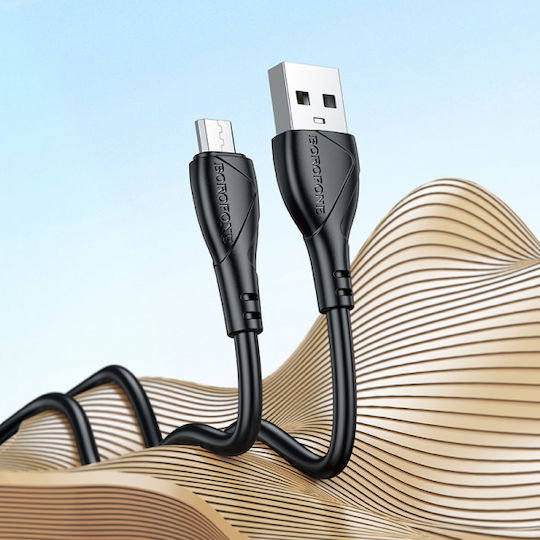 Borofone Regulär USB 2.0 auf Micro-USB-Kabel Schwarz 1m 1Stück
