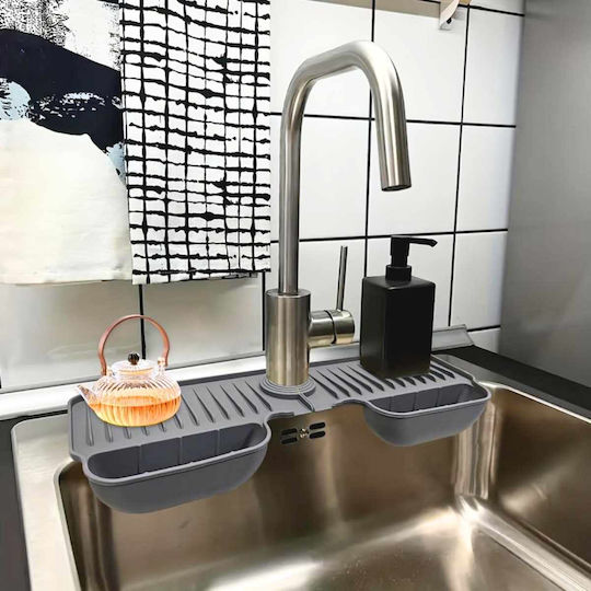 Uncle George Plastic Gray Kitchen Sink Organizer 45x16x5cm