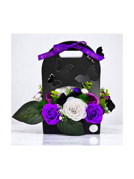 Aranjament Floral Mariposa Trandafiri Săpun Plantați Manual În Cutie Elegantă
