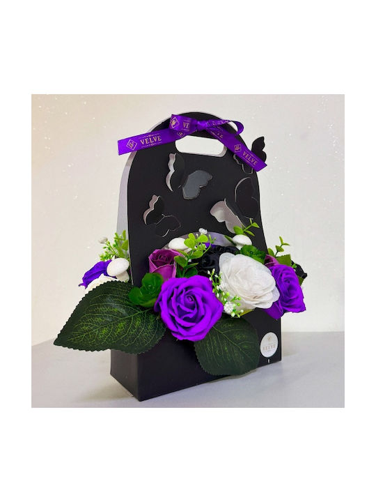 Aranjament Floral Mariposa Trandafiri Săpun Plantați Manual În Cutie Elegantă