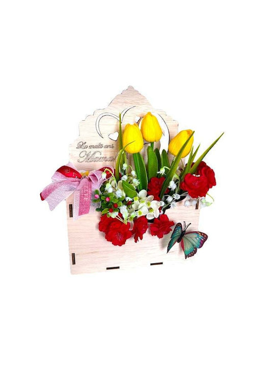 Aranjament Floral Envelo Flori Săpun Hortensia Flori De Cireș Lalele Sărăriță Plante Artizanale În Cutie Specială Din Lemn