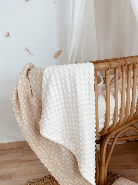 Velvet White Κουβέρτα Βαμβακερή Μπεζ