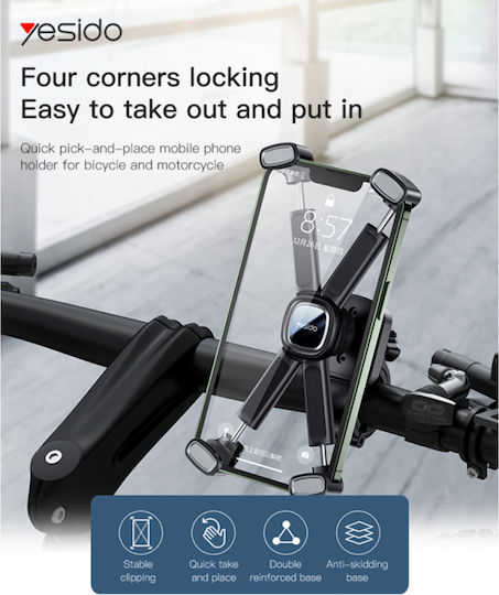 Yesido Bike Holder Bicycle Motocycle Multi-angle Adjustment 4.5-6.8'' Black C191
