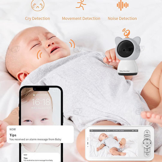 eBest Baby 5T Ασύρματη Ενδοεπικοινωνία Μωρού με Αμφίδρομη Επικοινωνία & Νανουρίσματα