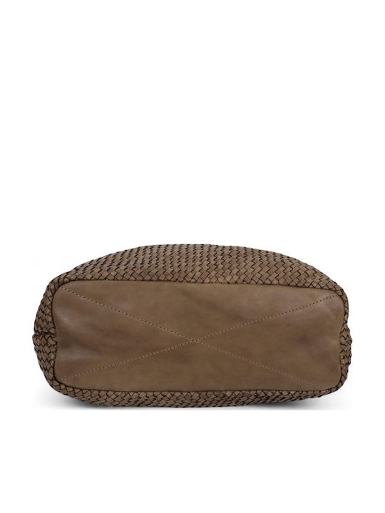 Damentasche aus Leder Passaggio Shopper Taupe