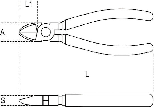 Beta 1082BM Side Cutter Length 160mm