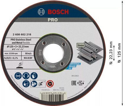 Bosch Δίσκος Λείανσης Δομικών Υλικών 125mm