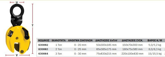 Express Kettenzug Blechheber for Load Weight up to 2t in Gelb Color