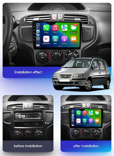 Auto-Audiosystem für Hyundai Matrix 2001-2010 (Bluetooth/USB/WiFi/GPS/Apple-Carplay/Android-Auto) mit Touchscreen 9"