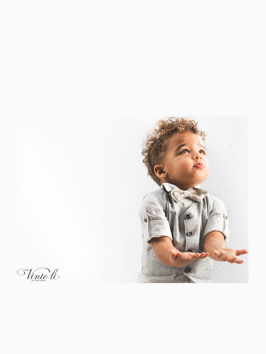 Baptism Suit Gray Boy 5016 Vinteli Vn-5016