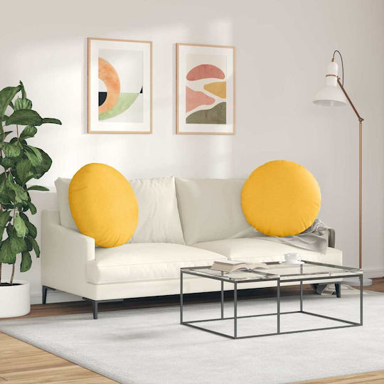 vidaXL Velvet Sofa Cushion Soft Yellow 60x60cm