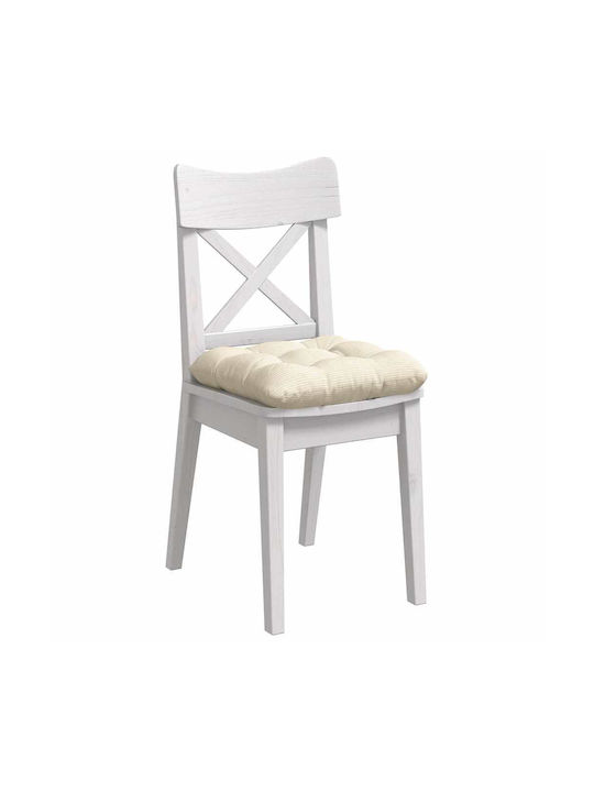 vidaXL Μαξιλάρι Καναπέ Κρεμ 45x45εκ.