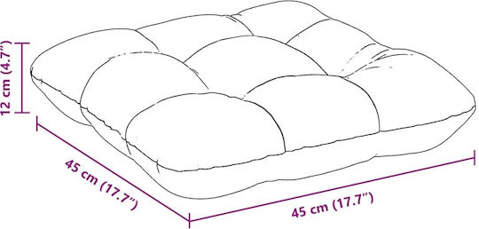 vidaXL Възглавница За Диван Сивозелена 45x45см