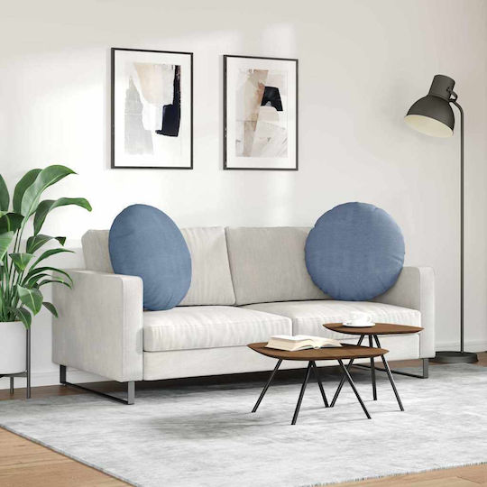 vidaXL Възглавница За Диван От Кадифе Син 60x60см