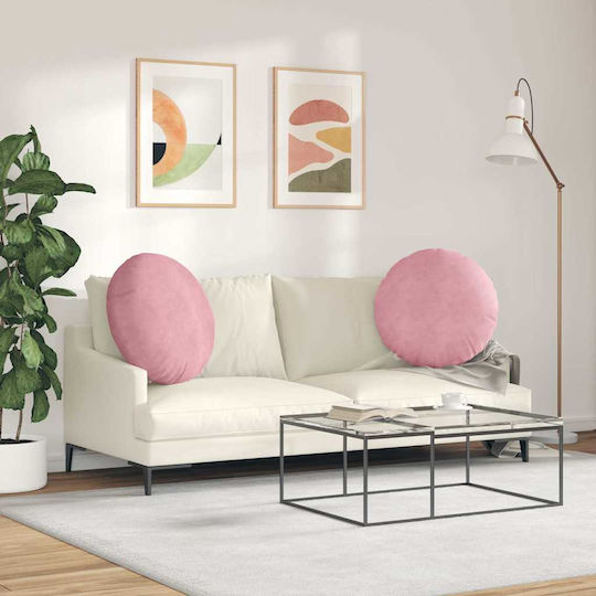 vidaXL Perna De Canapea Din Catifea Roz 29x80cm