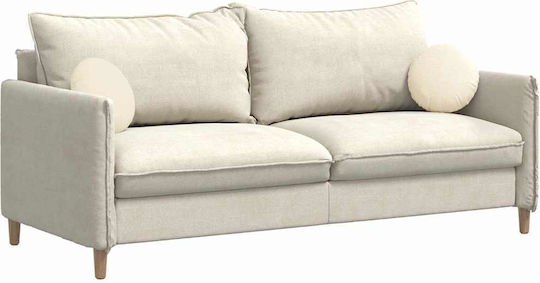 vidaXL Velvet Sofa Cushion Crem 30x30cm