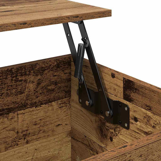 vidaXL Beistelltisch Rechteckig Holz mit Hebemechanismus Alt Holz M60xL44,5xH45cm