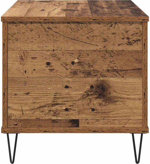 vidaXL Beistelltisch Rechteckig Holz mit Hebemechanismus Alt Holz M60xL44,5xH45cm
