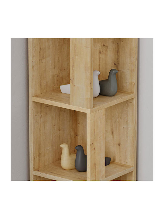 Corner Bookcase Piano Natural 31.4x31.4x158.9cm