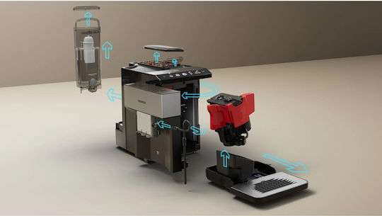 Siemens Eq.500 Automatic Espresso Coffee Machine 1500W Pressure 15bar for Cappuccino with Grinder and Wi-Fi Black TP516DX3