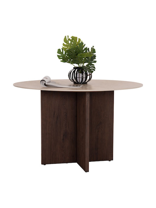 Rund Tisch Speisesaal Travertine 120x120x76cm