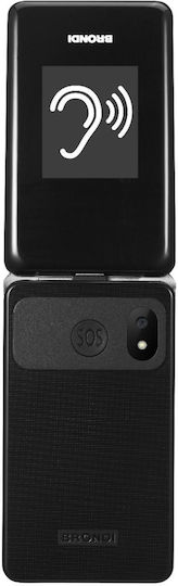 Brondi Amico Super TV Dual-SIM Handy mit Großen Tasten Gray