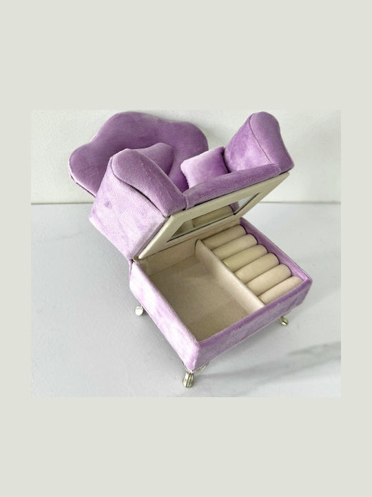 Velve Κουτί Κοσμημάτων Λιλά 20x16cm