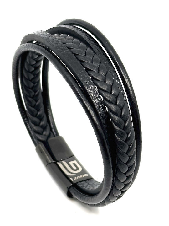 Legend Accessories Βραχιόλι από Δέρμα 23cm